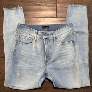 Express Light Blue Skinny Jeans 6 Short